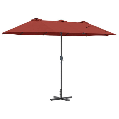 vidaXL Garden Parasol Terracotta 370 x 197 x 239 cm