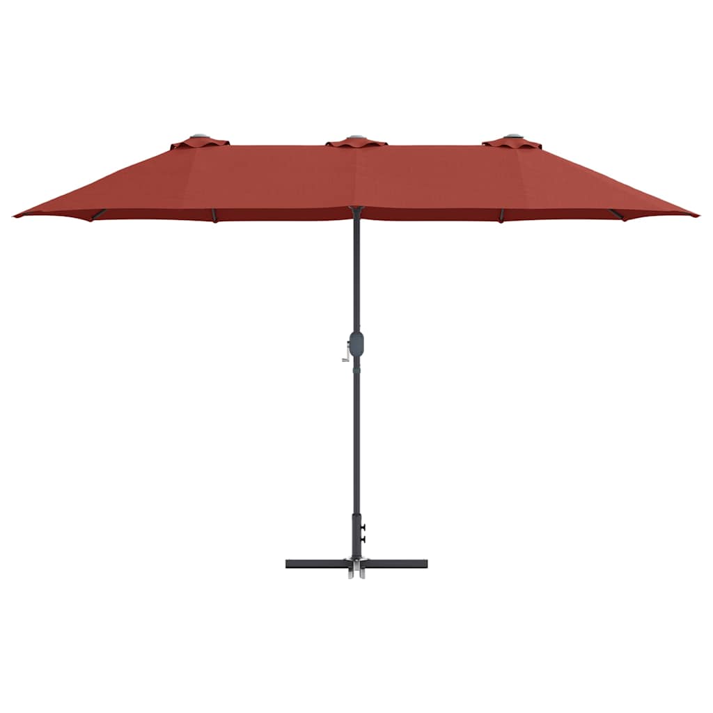 vidaXL Garden Parasol Terracotta 370 x 197 x 239 cm