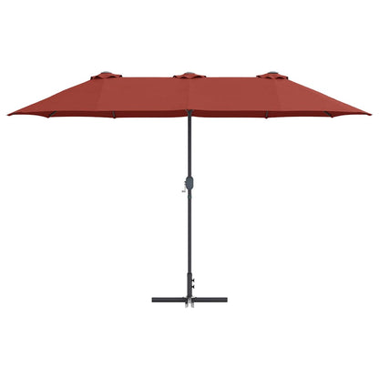 vidaXL Garden Parasol Terracotta 370 x 197 x 239 cm