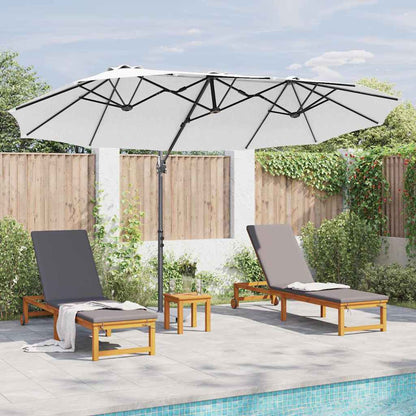 vidaXL Umbrella Sand 372 x 198 x 243 cm Polyester and Aluminium