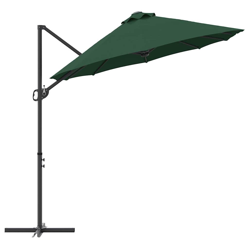 vidaXL Umbrella Green 372 x 198 x 243 cm Polyester and Aluminium