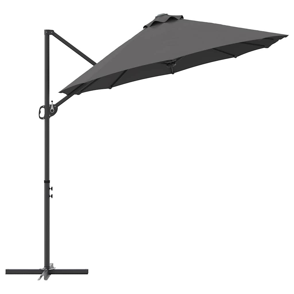 vidaXL Umbrella Anthracite 372 x 198 x 243 cm Polyester and Aluminium