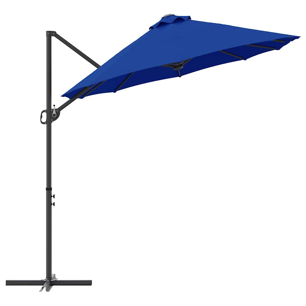 vidaXL Umbrella Azurblau 372 x 198 x 243 cm Polyester and Aluminium