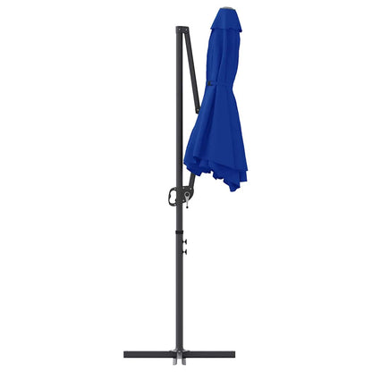 vidaXL Umbrella Azurblau 372 x 198 x 243 cm Polyester and Aluminium