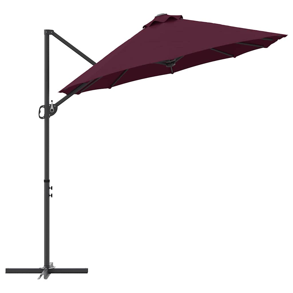 vidaXL Umbrella Bordeaux Red 372 x 198 x 243 cm