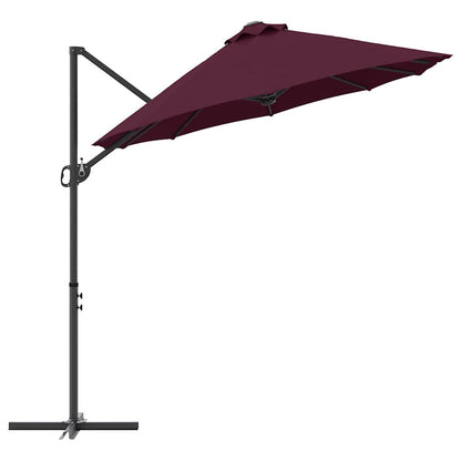 vidaXL Umbrella Bordeaux Red 372 x 198 x 243 cm