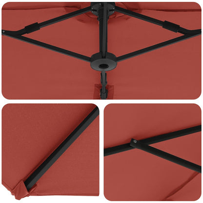 vidaXL Umbrella Terracotta 372 x 198 x 243 cm Polyester and Aluminium