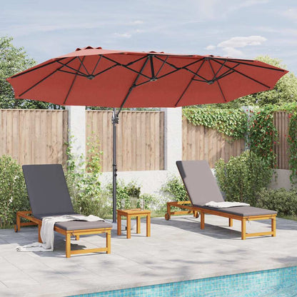 vidaXL Umbrella Terracotta 372 x 198 x 243 cm Polyester and Aluminium