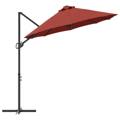 vidaXL Umbrella Terracotta 372 x 198 x 243 cm Polyester and Aluminium