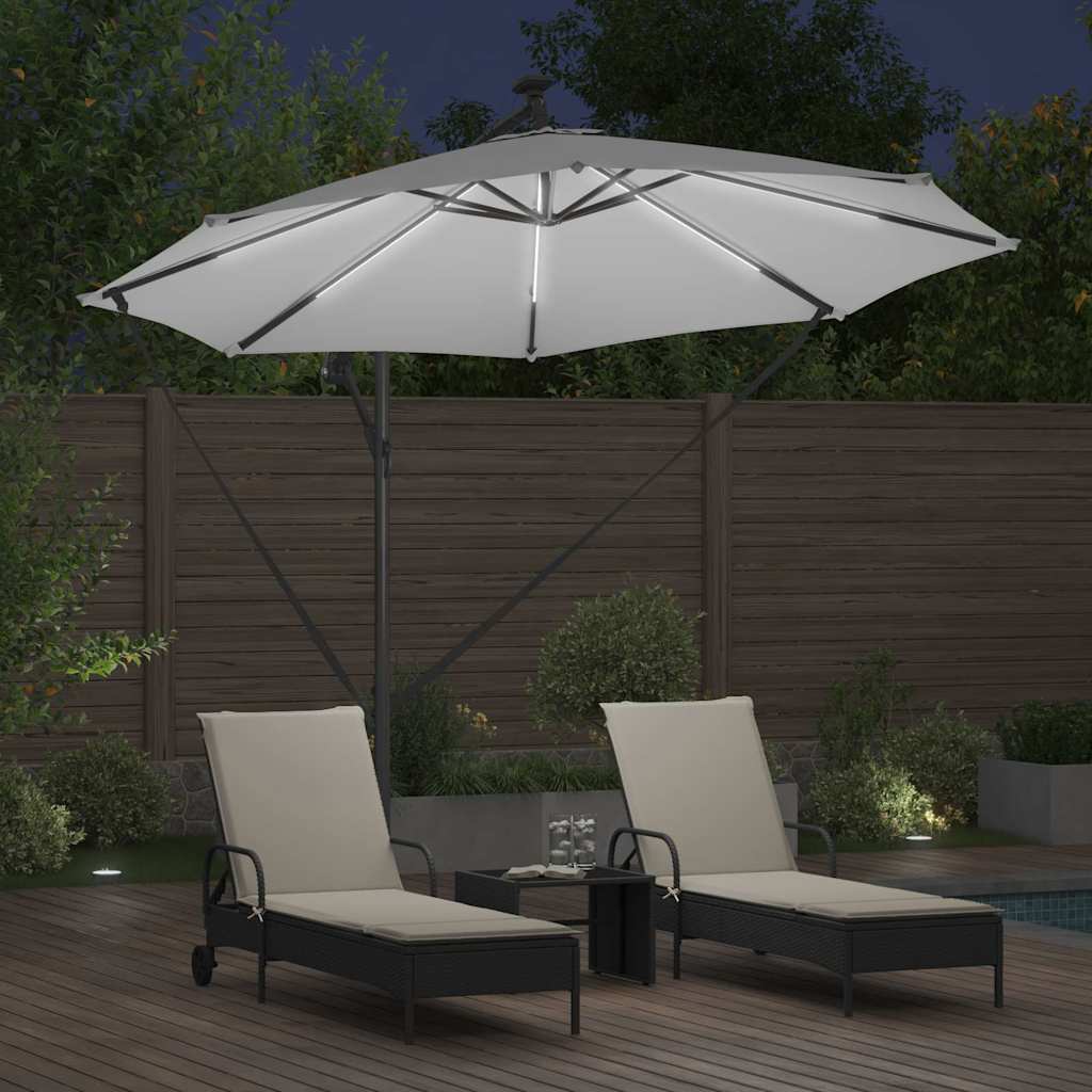 vidaXL Umbrella Sand 294 x 294 x 248 cm Polyester and Aluminium