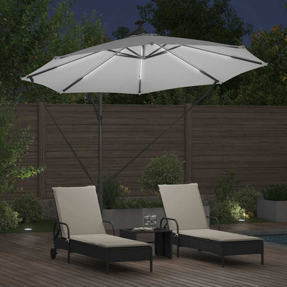 vidaXL Umbrella Sand 294 x 294 x 248 cm Polyester and Aluminium