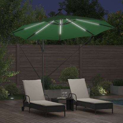 vidaXL Umbrella Green 294 x 294 x 248 cm Polyester and Aluminium