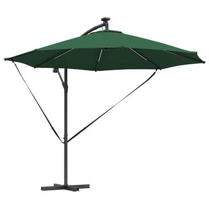 vidaXL Umbrella Green 294 x 294 x 248 cm Polyester and Aluminium