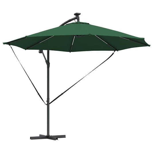 vidaXL Umbrella Green 294 x 294 x 248 cm Polyester and Aluminium