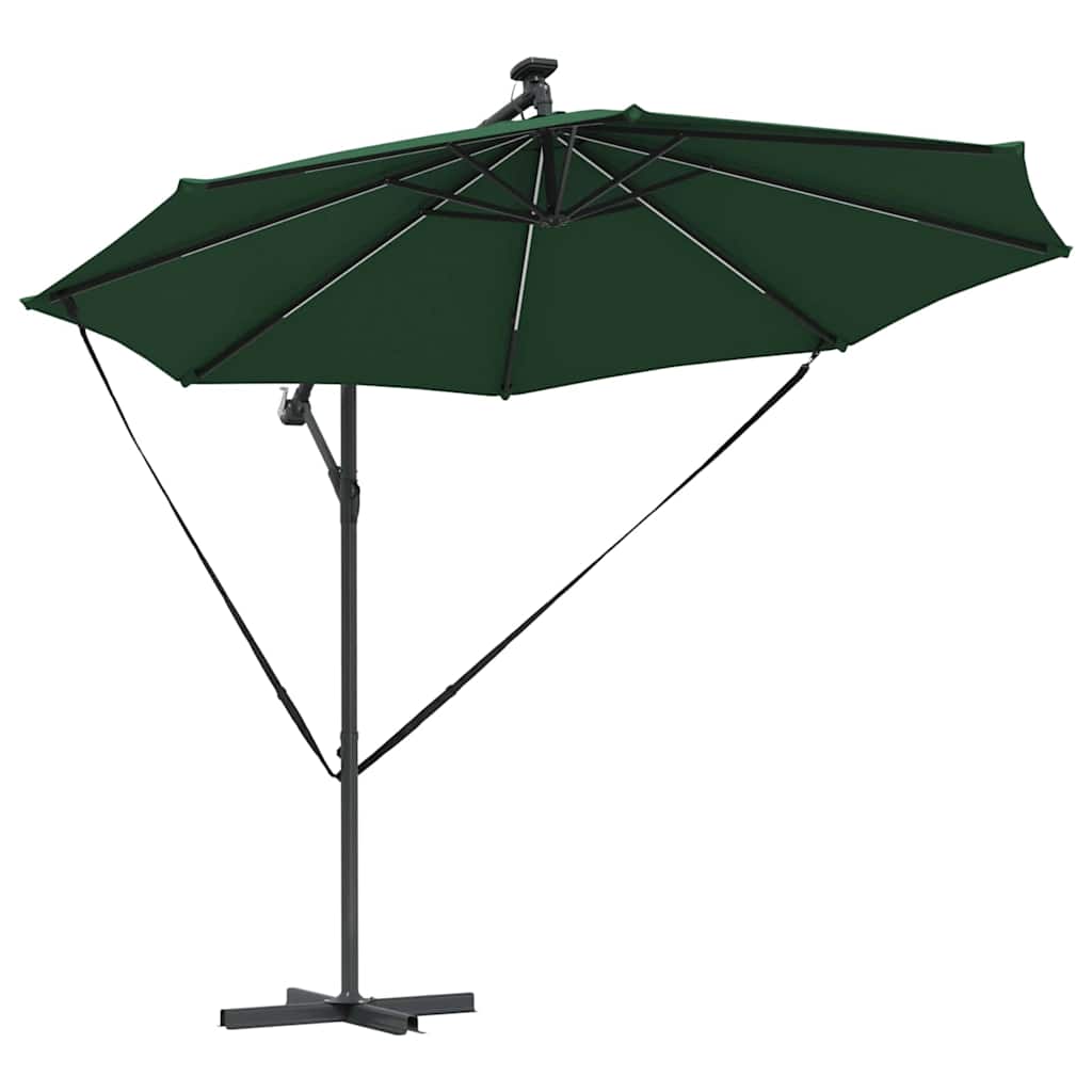 vidaXL Umbrella Green 294 x 294 x 248 cm Polyester and Aluminium