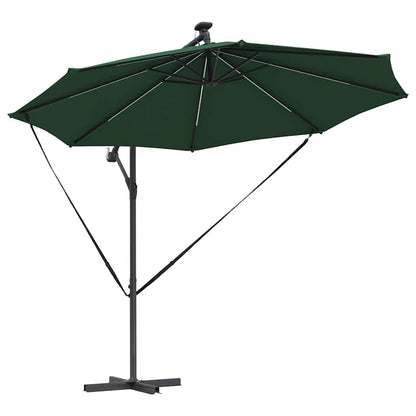 vidaXL Umbrella Green 294 x 294 x 248 cm Polyester and Aluminium