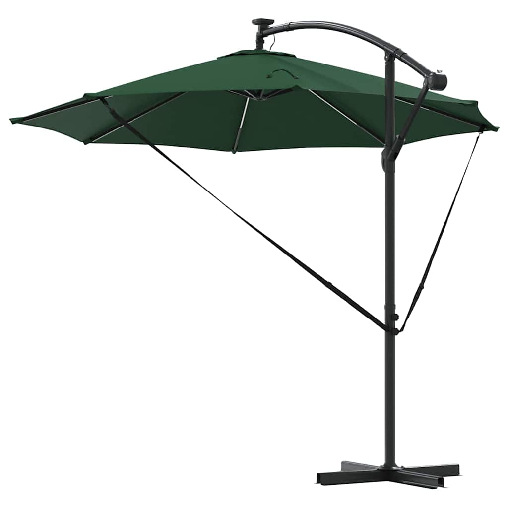 vidaXL Umbrella Green 294 x 294 x 248 cm Polyester and Aluminium