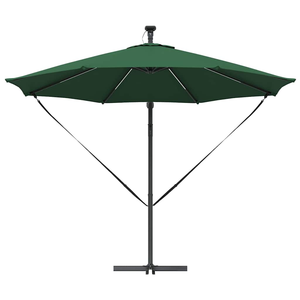 vidaXL Umbrella Green 294 x 294 x 248 cm Polyester and Aluminium
