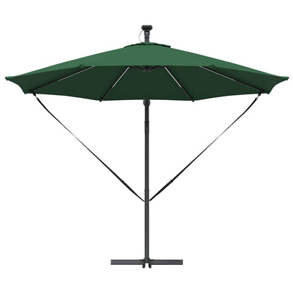 vidaXL Umbrella Green 294 x 294 x 248 cm Polyester and Aluminium