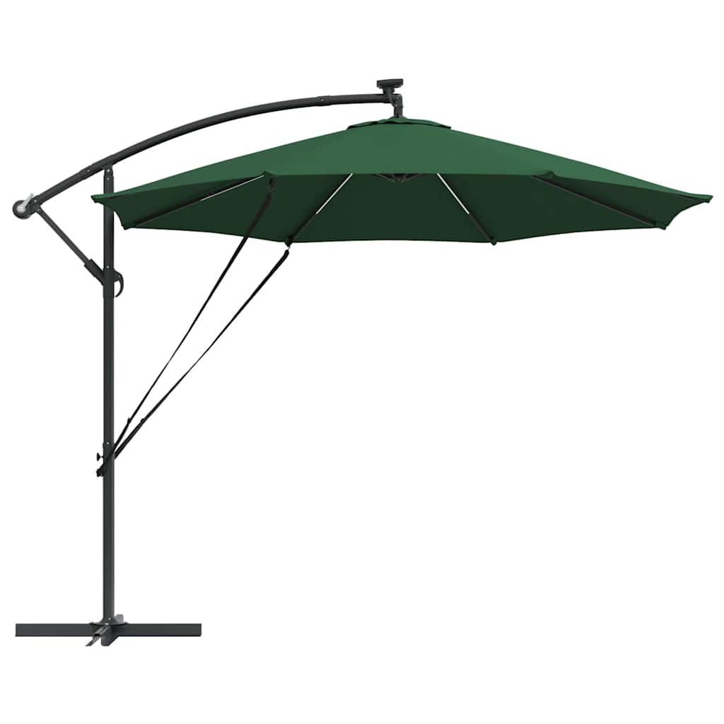 vidaXL Umbrella Green 294 x 294 x 248 cm Polyester and Aluminium