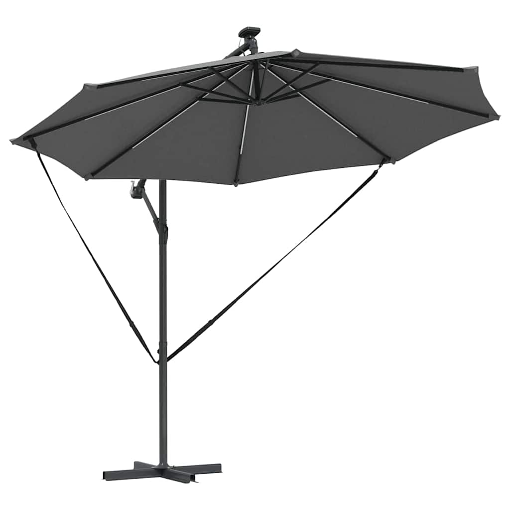 vidaXL Umbrella Anthracite 294 x 294 x 248 cm Polyester and Aluminium