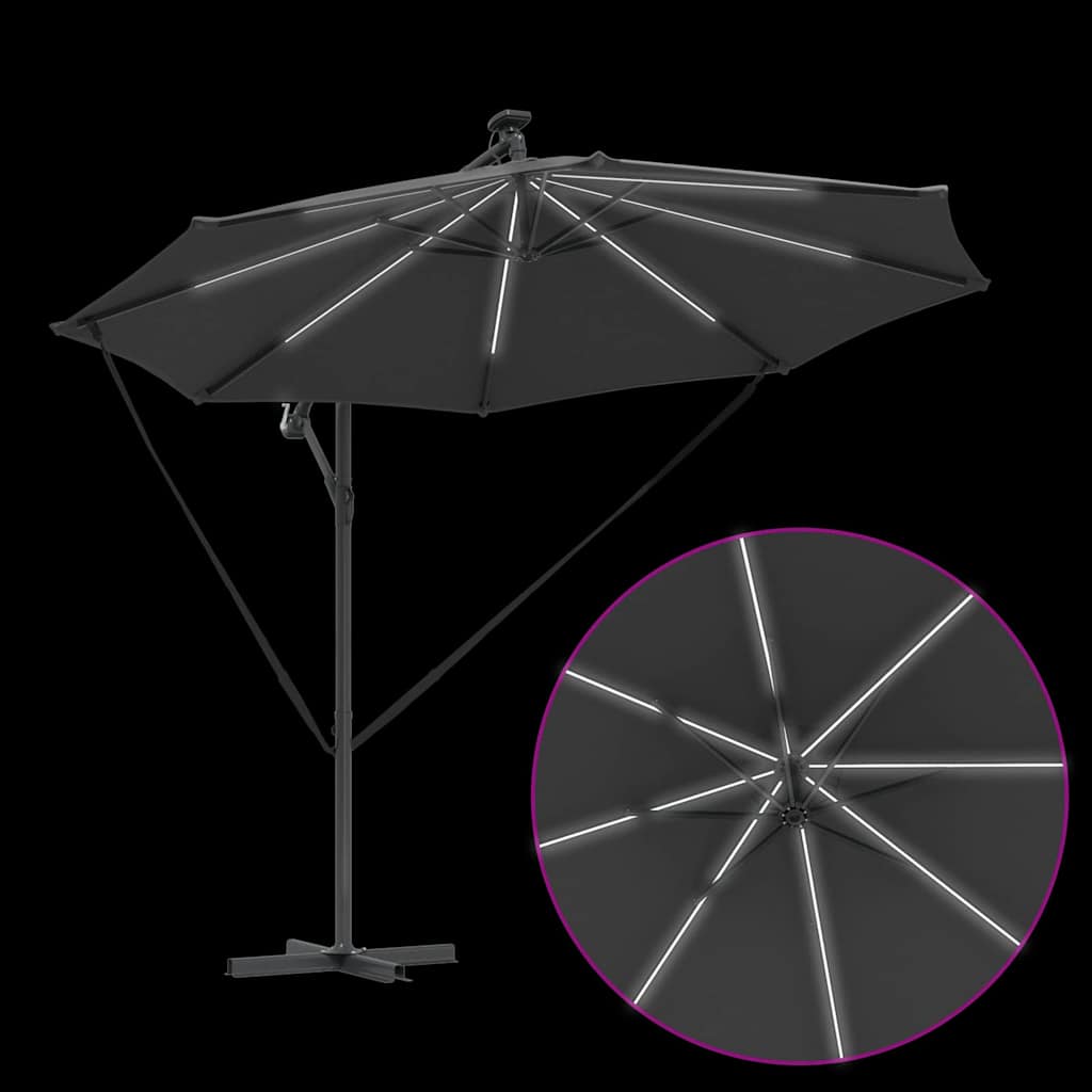 vidaXL Umbrella Anthracite 294 x 294 x 248 cm Polyester and Aluminium