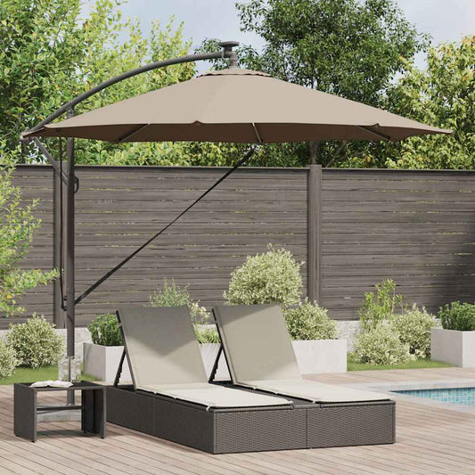 vidaXL Umbrella Taupe 294 x 294 x 248 cm Polyester and Aluminium
