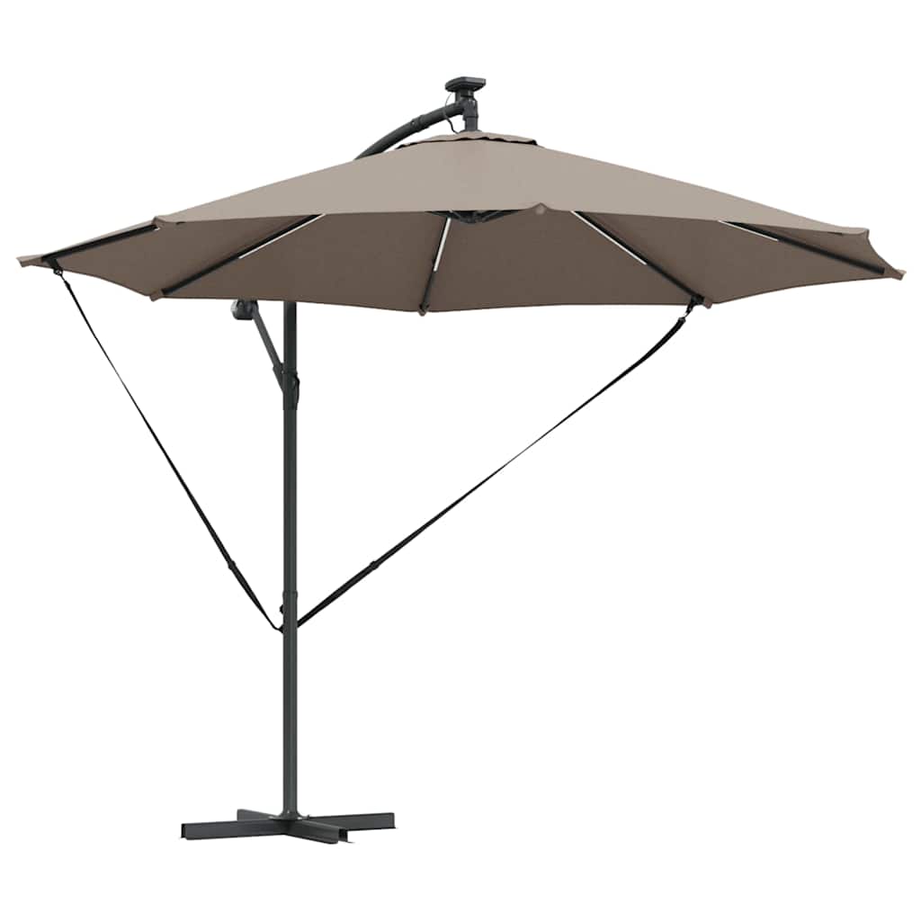 vidaXL Umbrella Taupe 294 x 294 x 248 cm Polyester and Aluminium