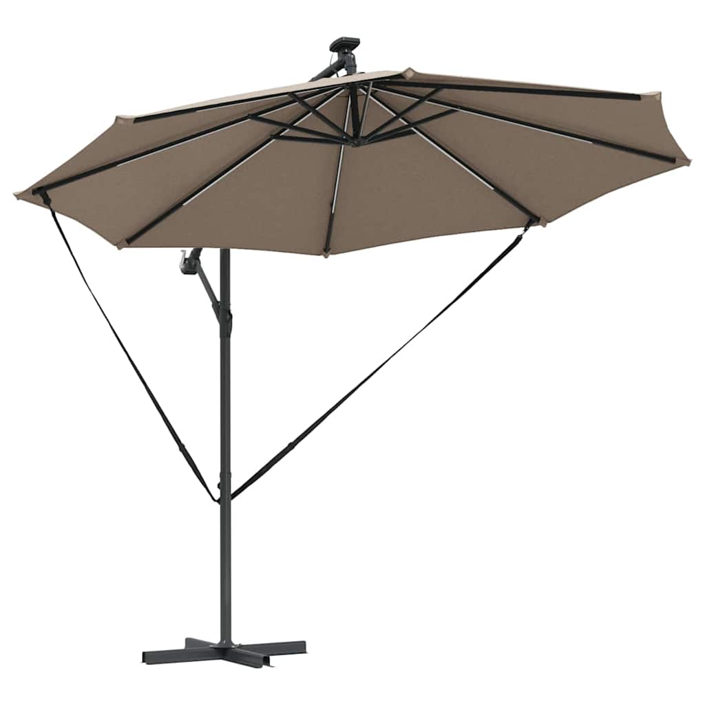 vidaXL Umbrella Taupe 294 x 294 x 248 cm Polyester and Aluminium