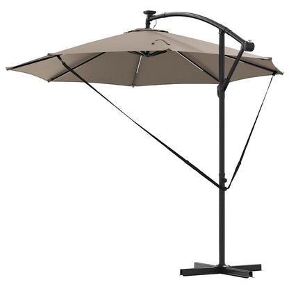 vidaXL Umbrella Taupe 294 x 294 x 248 cm Polyester and Aluminium