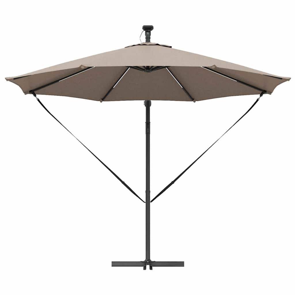 vidaXL Umbrella Taupe 294 x 294 x 248 cm Polyester and Aluminium