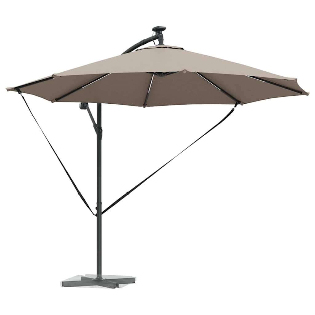 vidaXL Umbrella Taupe 294 x 294 x 248 cm Polyester and Aluminium