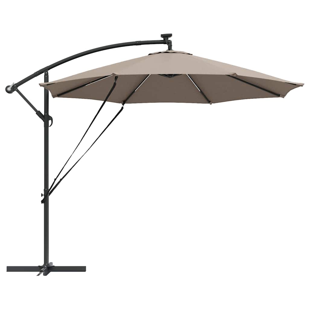 vidaXL Umbrella Taupe 294 x 294 x 248 cm Polyester and Aluminium
