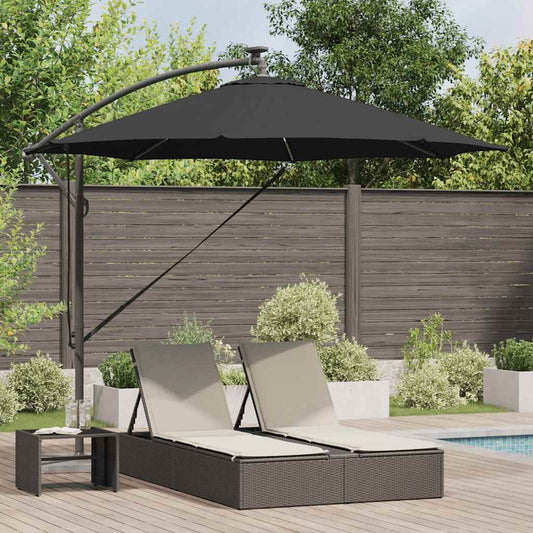 vidaXL Umbrella 294 x 294 x 248 cm Polyester and Aluminium Black