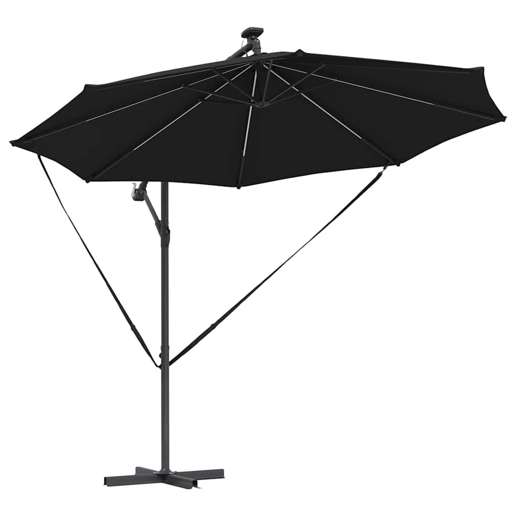 vidaXL Umbrella 294 x 294 x 248 cm Polyester and Aluminium Black