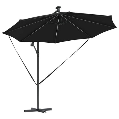 vidaXL Umbrella 294 x 294 x 248 cm Polyester and Aluminium Black