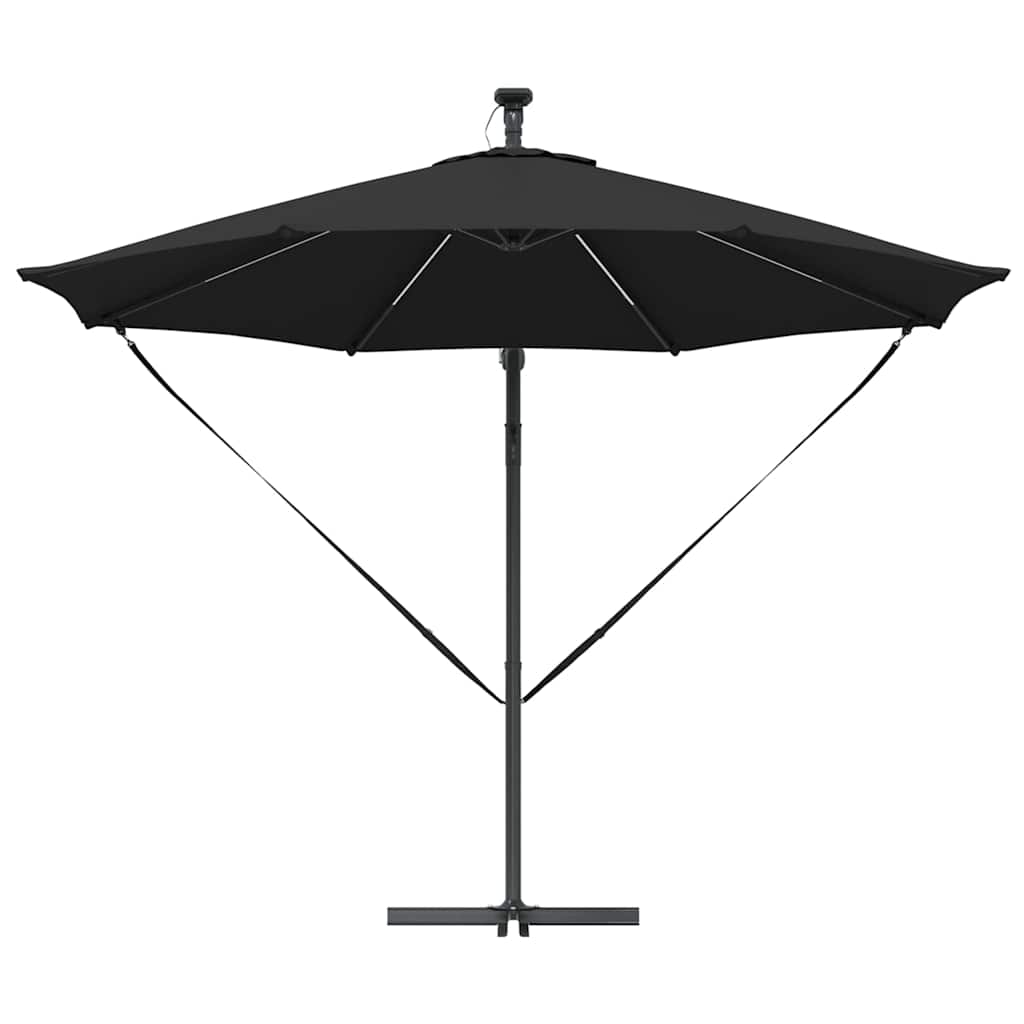vidaXL Umbrella 294 x 294 x 248 cm Polyester and Aluminium Black