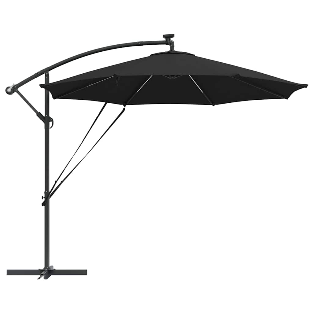 vidaXL Umbrella 294 x 294 x 248 cm Polyester and Aluminium Black