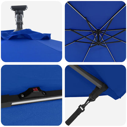 vidaXL Umbrella Azurblau 294 x 294 x 248 cm Polyester and Aluminium
