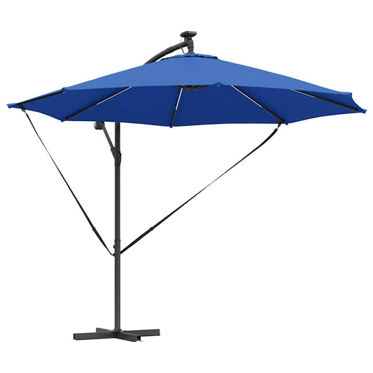vidaXL Umbrella 294 x 294 x 248 cm Polyester and Aluminium Azurblau