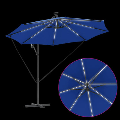 vidaXL Umbrella Azurblau 294 x 294 x 248 cm Polyester and Aluminium