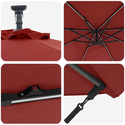 vidaXL Umbrella Terracotta 294 x 294 x 248 cm Polyester and Aluminium