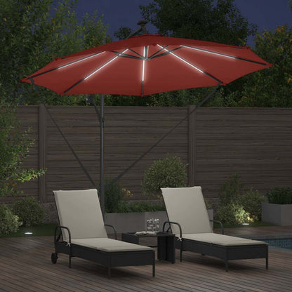 vidaXL Umbrella Terracotta 294 x 294 x 248 cm Polyester and Aluminium