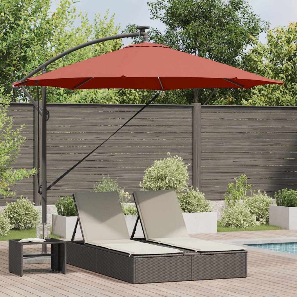 vidaXL Umbrella Terracotta 294 x 294 x 248 cm Polyester and Aluminium