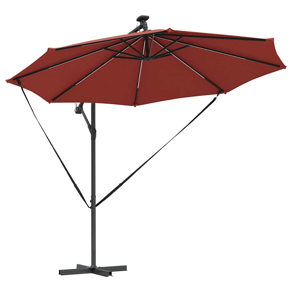 vidaXL Umbrella Terracotta 294 x 294 x 248 cm Polyester and Aluminium