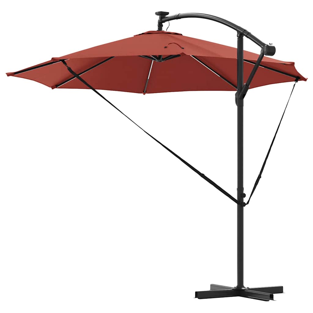 vidaXL Umbrella Terracotta 294 x 294 x 248 cm Polyester and Aluminium