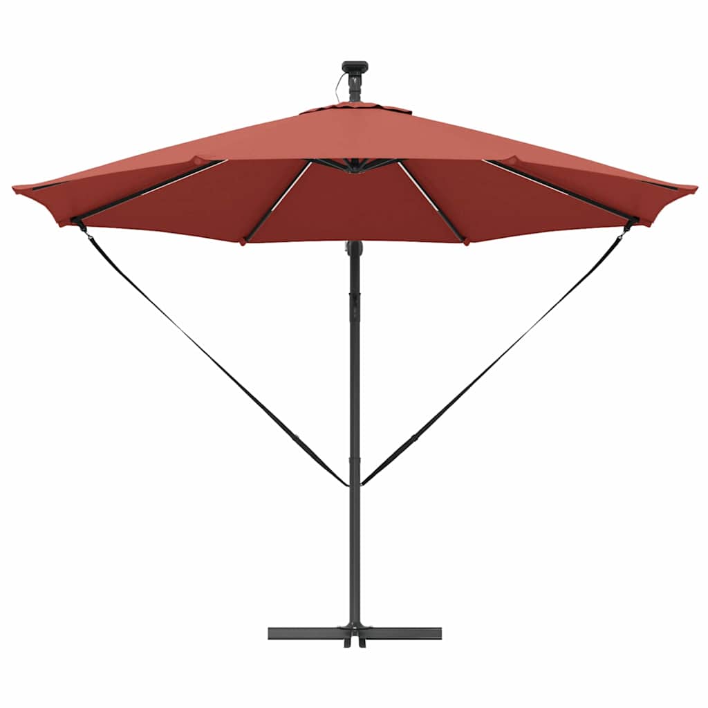 vidaXL Umbrella Terracotta 294 x 294 x 248 cm Polyester and Aluminium