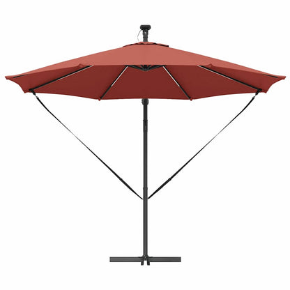 vidaXL Umbrella Terracotta 294 x 294 x 248 cm Polyester and Aluminium