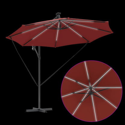 vidaXL Umbrella Terracotta 294 x 294 x 248 cm Polyester and Aluminium
