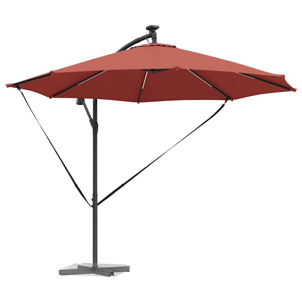 vidaXL Umbrella Terracotta 294 x 294 x 248 cm Polyester and Aluminium
